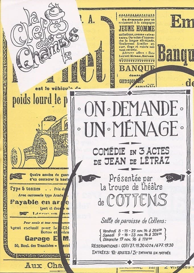 Affiche On demande un ménage